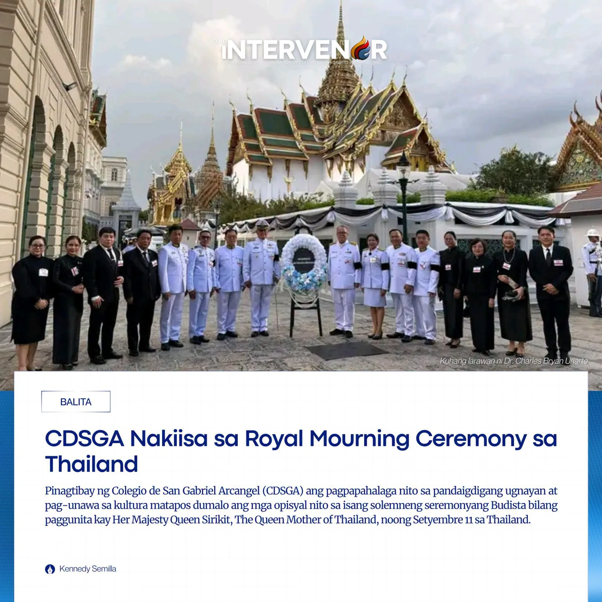 Ipinakita rin ng pagdalo ang patuloy na pagpapahalaga ng CDSGA sa ugnayan nito sa mga Thai partner institutions, kasabay ng pagsusulong ng cultural understanding at international cooperation.