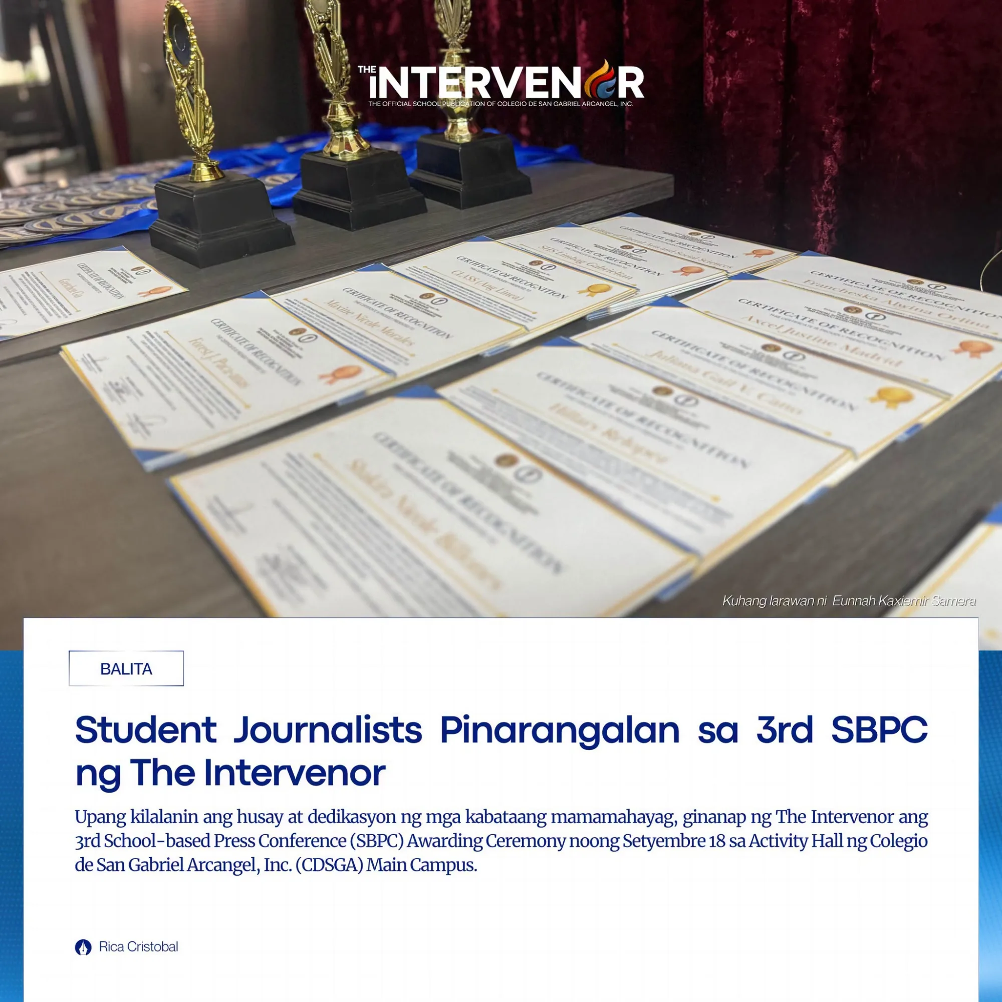 Dumalo sa seremonya ang mga student journalist mula sa iba’t ibang programa at student publication upang kilalanin ang kanilang mga ambag at tagumpay sa larangan ng campus journalism.